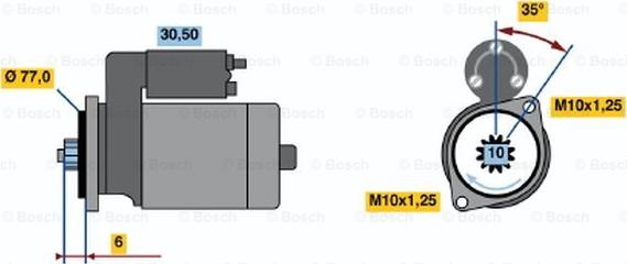 BOSCH 0 986 014 161 - Стартер www.autospares.lv