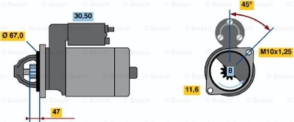 BOSCH 0 986 014 111 - Starter www.autospares.lv