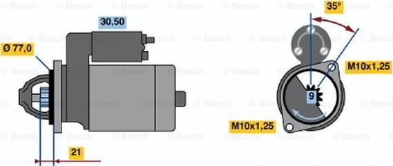 BOSCH 0 986 014 171 - Starteris autospares.lv