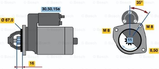 BOSCH 0 986 014 800 - Стартер www.autospares.lv