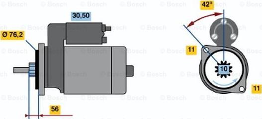 BOSCH 0 986 014 810 - Starter www.autospares.lv