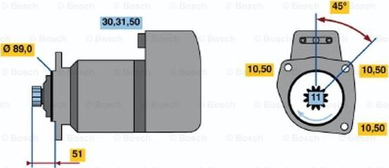 BOSCH 0 986 014 870 - Starteris autospares.lv