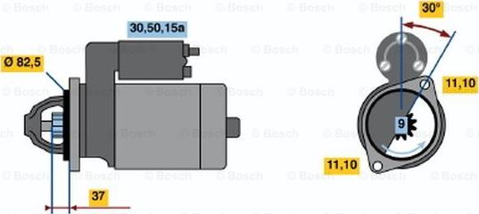 BOSCH 0 986 014 361 - Starteris autospares.lv