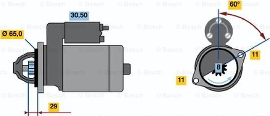 BOSCH 0 986 014 381 - Starteris autospares.lv