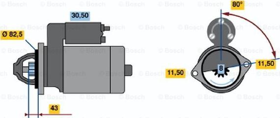 BOSCH 0 986 014 331 - Starteris autospares.lv