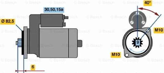 BOSCH 0 986 014 261 - Starteris autospares.lv