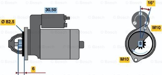 BOSCH 0 986 014 201 - Стартер www.autospares.lv