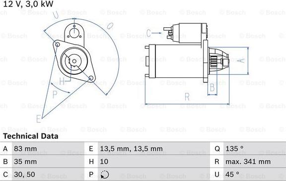 BOSCH 0 986 014 740 - Starteris autospares.lv