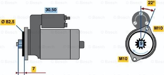 BOSCH 0 986 014 761 - Starteris autospares.lv