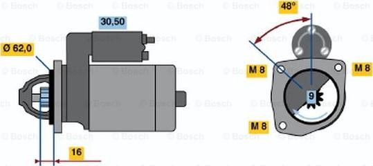 BOSCH 0 986 014 710 - Starteris autospares.lv