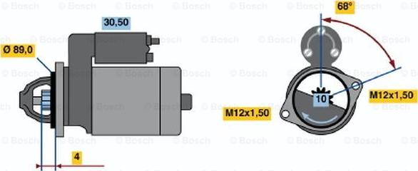 BOSCH 0 986 015 991 - Starteris autospares.lv