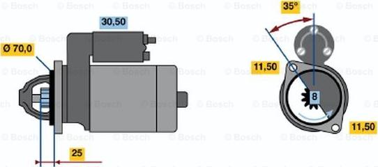 BOSCH 0 986 015 981 - Starteris autospares.lv