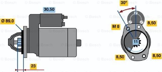 BOSCH 0 986 015 411 - Starteris www.autospares.lv