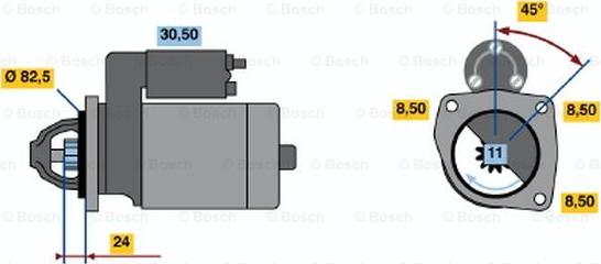 BOSCH 0 986 015 610 - Starteris autospares.lv