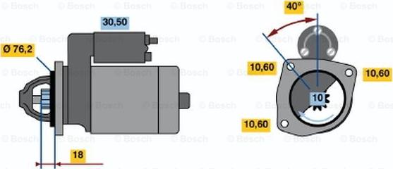 BOSCH 0 986 015 190 - Starteris www.autospares.lv