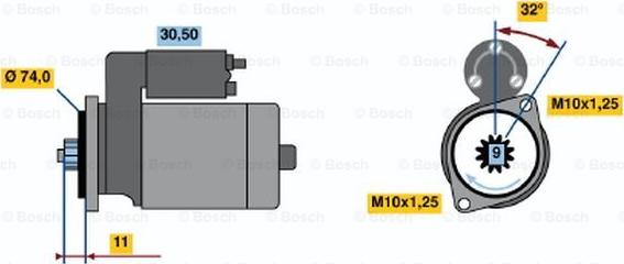 BOSCH 0 986 015 351 - Starteris www.autospares.lv