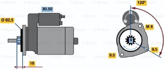 BOSCH 0 986 015 320 - Starteris autospares.lv