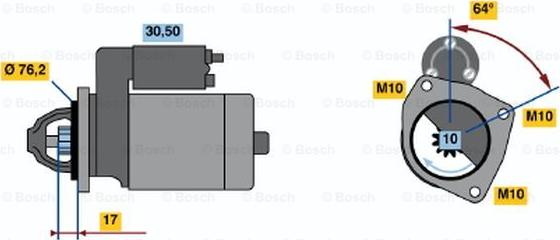 BOSCH 0 986 015 270 - Starteris www.autospares.lv