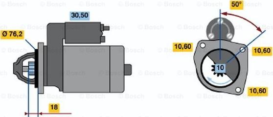 BOSCH 0 986 015 200 - Starteris www.autospares.lv