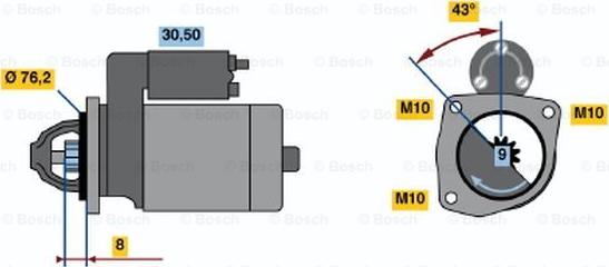 BOSCH 0 986 015 230 - Starteris www.autospares.lv