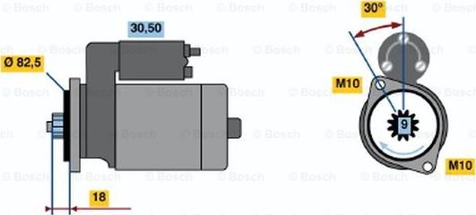 BOSCH 0 986 015 791 - Стартер www.autospares.lv