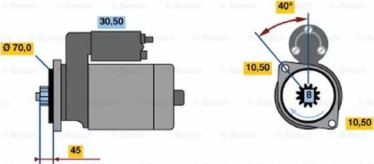 BOSCH 0 986 015 751 - Starter www.autospares.lv