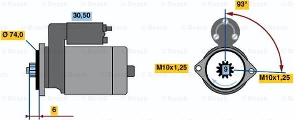 BOSCH 0 986 015 761 - Стартер www.autospares.lv