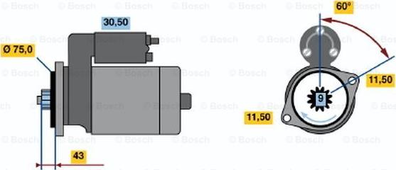 BOSCH 0 986 015 721 - Starter www.autospares.lv