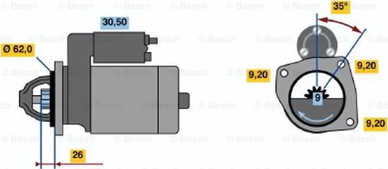 BOSCH 0 986 016 961 - Starteris autospares.lv