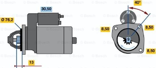 BOSCH 0 986 016 910 - Starter www.autospares.lv