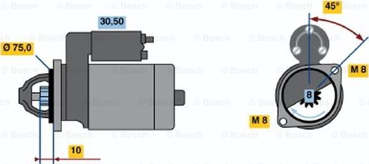 BOSCH 0 986 016 451 - Starteris autospares.lv