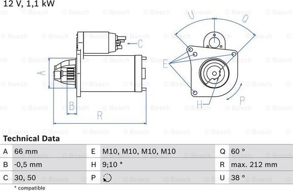 BOSCH 0 986 016 400 - Starter www.autospares.lv