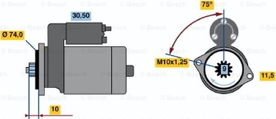 BOSCH 0 986 016 421 - Starteris www.autospares.lv