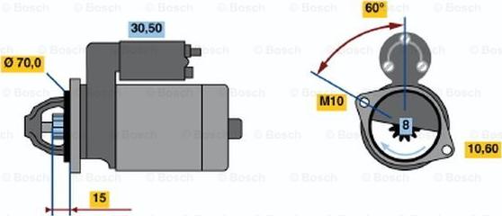 BOSCH 0 986 016 581 - Starter www.autospares.lv