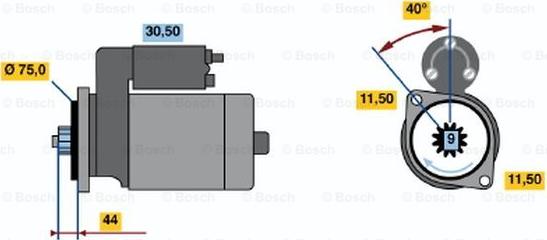 BOSCH 0 986 016 651 - Starteris autospares.lv