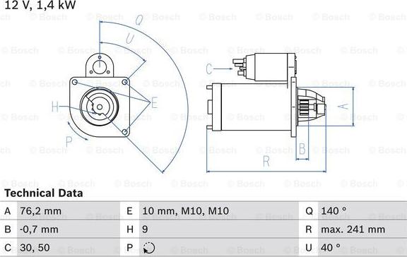 BOSCH 0 986 016 660 - Starteris www.autospares.lv