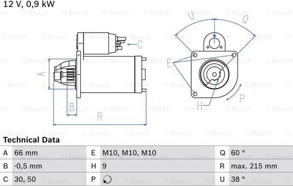 BOSCH 0 986 016 600 - Starteris autospares.lv