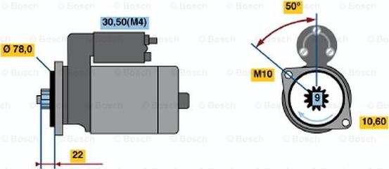 BOSCH 0 986 016 151 - Starteris autospares.lv