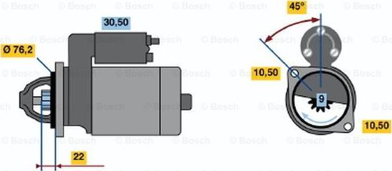 BOSCH 0 986 016 860 - Starteris www.autospares.lv