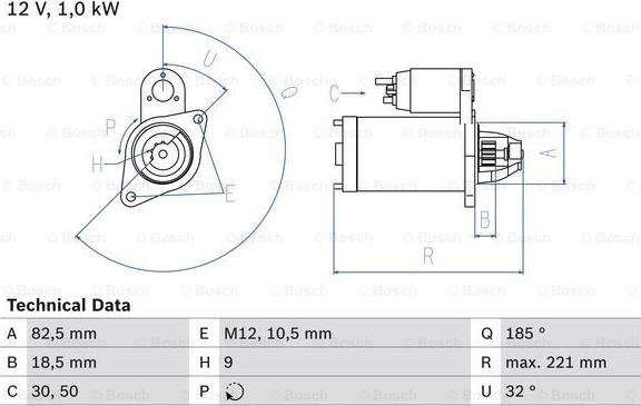 BOSCH 0 986 016 880 - Starter www.autospares.lv