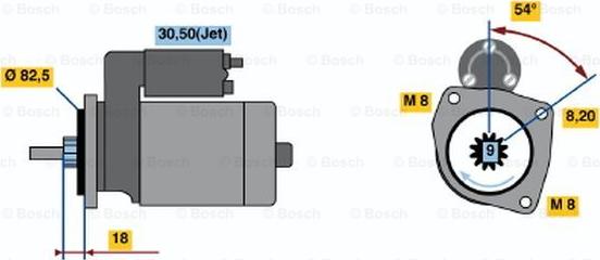 BOSCH 0 986 016 320 - Starteris autospares.lv