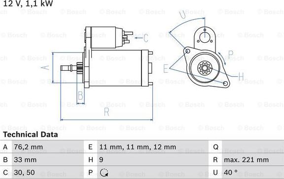 BOSCH 0 986 016 290 - Starteris www.autospares.lv