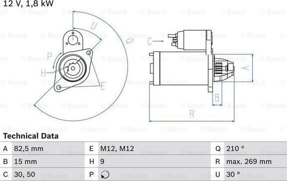 BOSCH 0 986 016 240 - Starteris www.autospares.lv