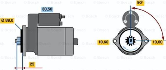 BOSCH 0 986 016 261 - Starteris autospares.lv