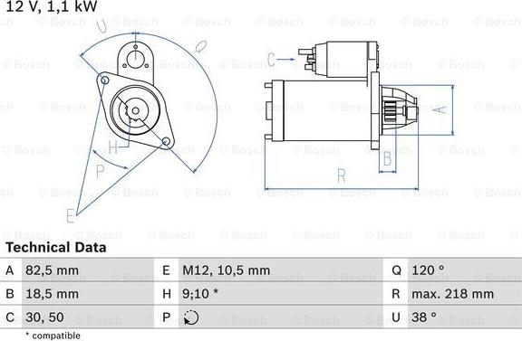 BOSCH 0 986 016 280 - Стартер www.autospares.lv