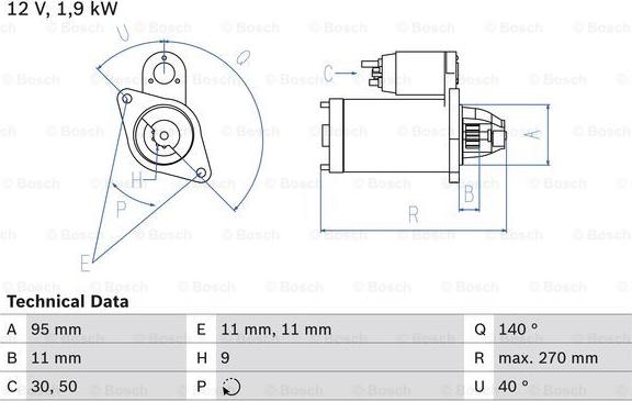 BOSCH 0 986 016 740 - Starteris www.autospares.lv