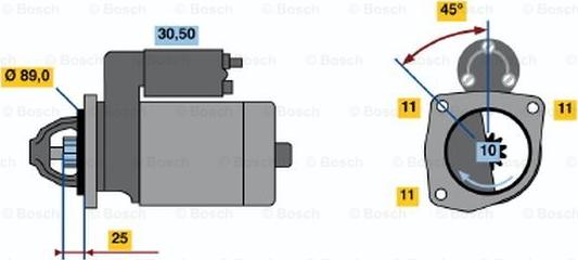 BOSCH 0 986 010 960 - Стартер www.autospares.lv