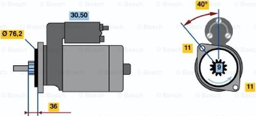 BOSCH 0 986 010 920 - Starteris autospares.lv