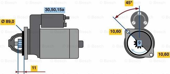 BOSCH 0 986 010 670 - Starter www.autospares.lv