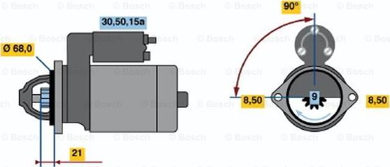 BOSCH 0 986 014 860 - Starteris autospares.lv